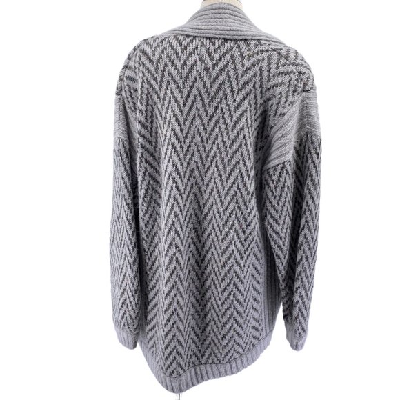 Vintage Country Concepts grandma cardigan sweater size 1X 2X grey plus size - Picture 2 of 9